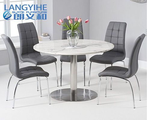 Белый обеденный стол 120cm мрамора круга Odm OEM