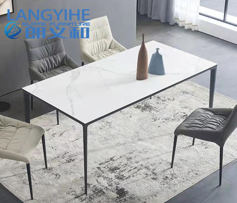 Обеденный стол 130x70cm плиты утеса домашний минималистский мраморный