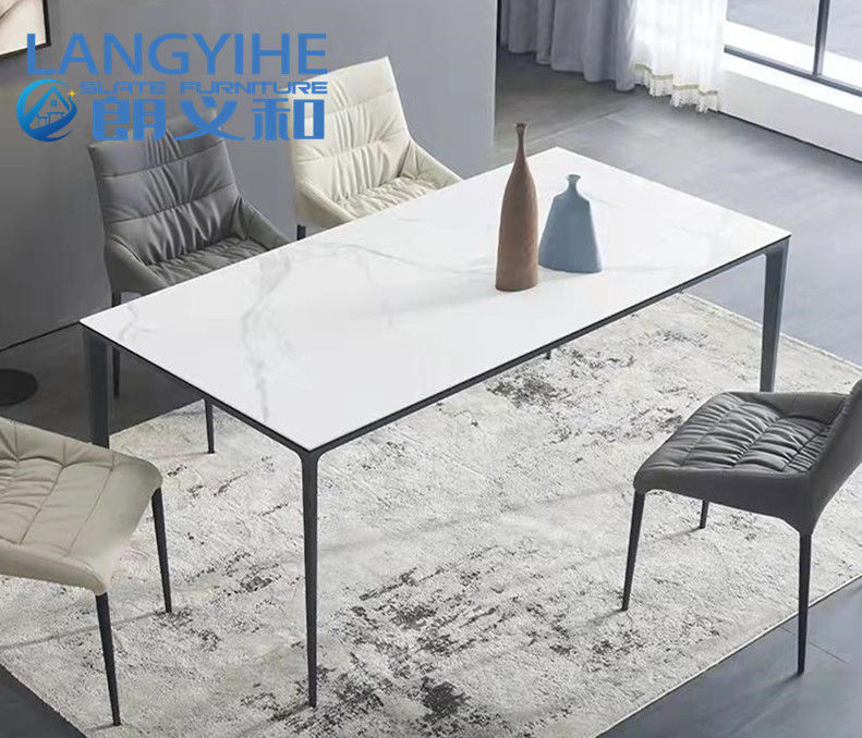 Обеденный стол 130x70cm плиты утеса домашний минималистский мраморный